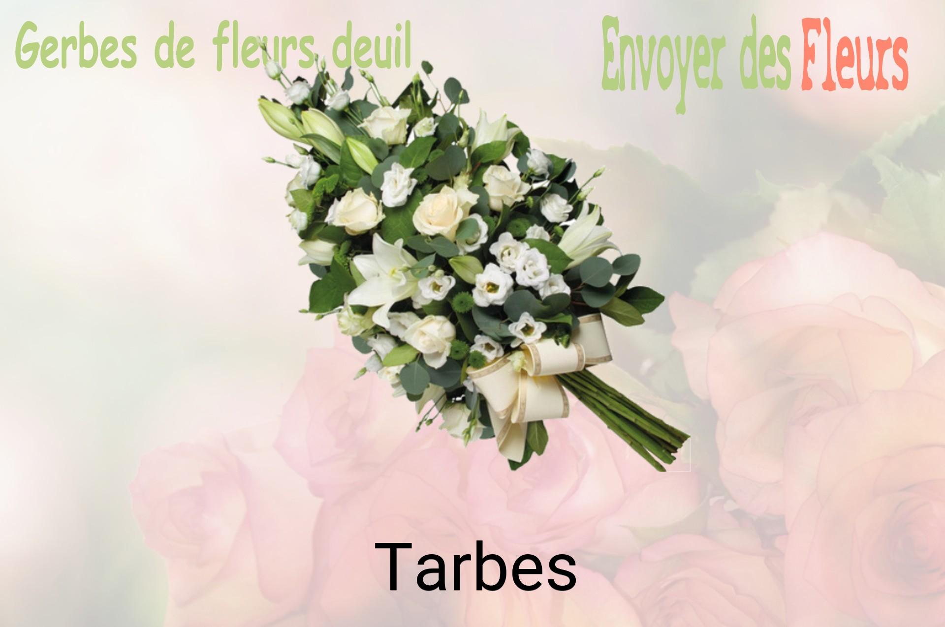 Gerbe de fleurs de deuil livrée à Tarbes